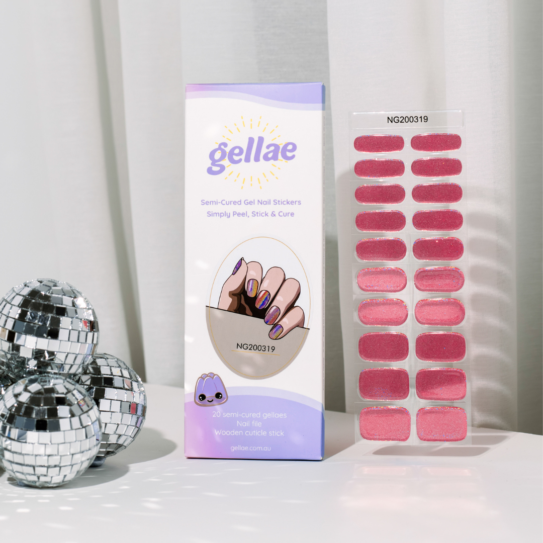 Berry Spritz (Holographic) DIY Semicured Gel Nail Sticker Kit (LIMITED EDITION)