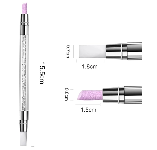 Dual Ended Silicone Pusher/Quartz Cuticle Negle Remover Pen
