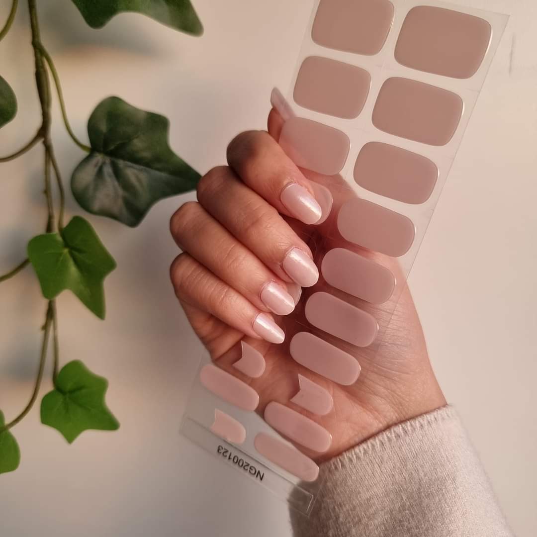 Pink Hailey Glazed Donut DIY Semicured Gel Nail Sticker Kit