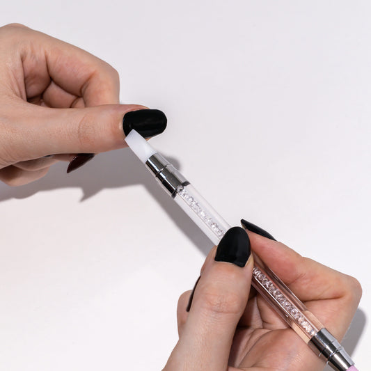 Dual Ended Silicone Pusher/Quartz Cuticle Negle Remover Pen