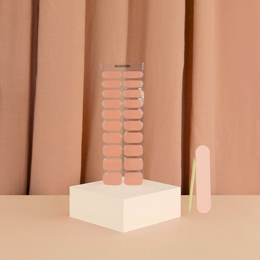 NUEVO Kit de pegatinas para uñas de gel semicurado color nude melocotón latte DIY