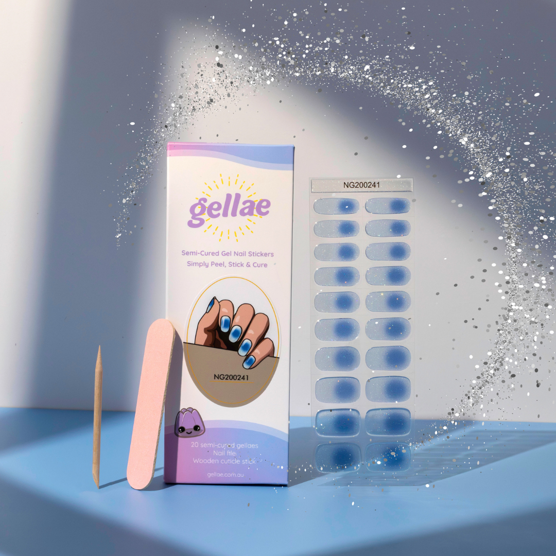 Oasis Aura Shimmer DIY Semicured Gel Nail Sticker Kit