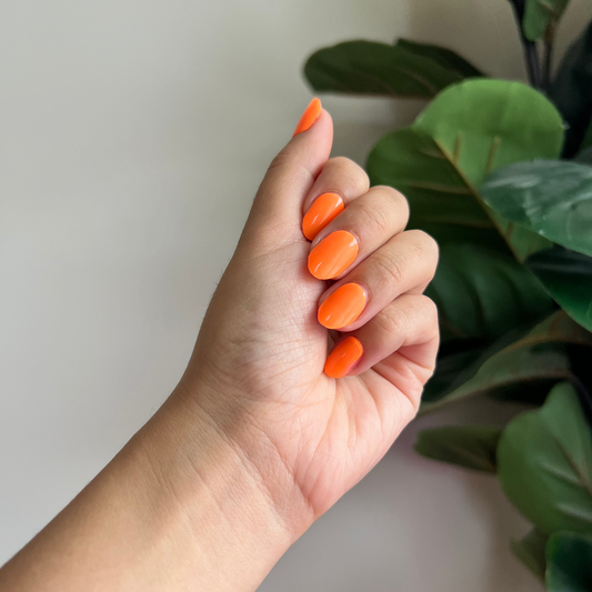 Kit de pegatinas para uñas de gel semicurado con brillo naranja Jack 'O'