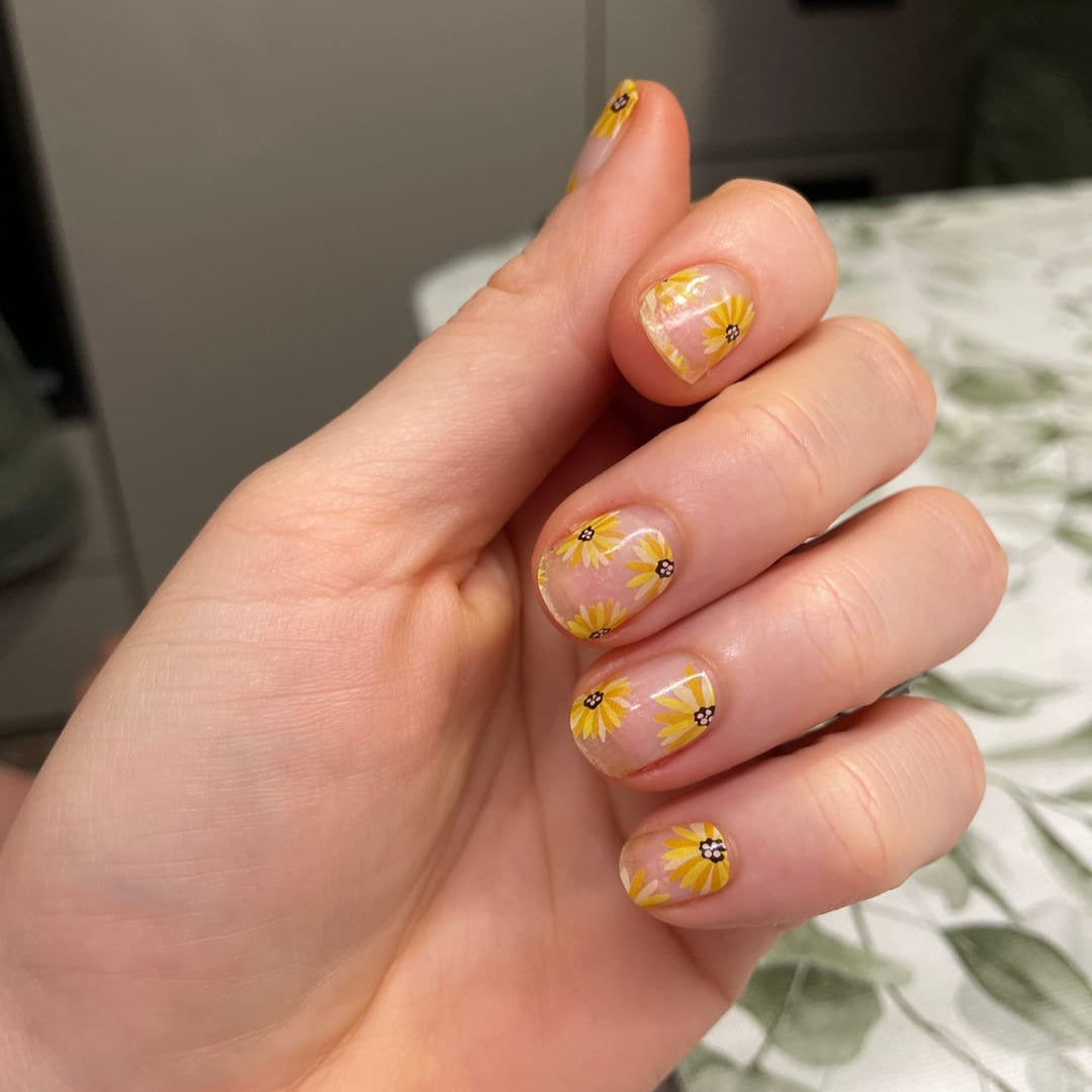Sunflower Fields DIY Semicured Gel Nail Sticker Kit