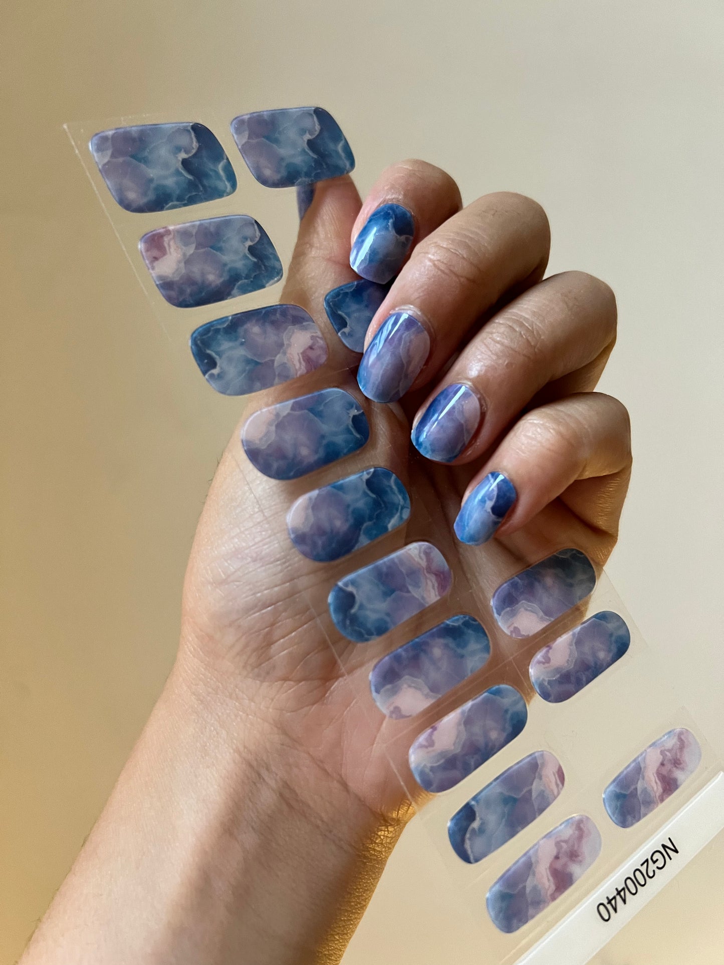 Purple Geode Rock Pool DIY Semicured Gel Nail Sticker Kit