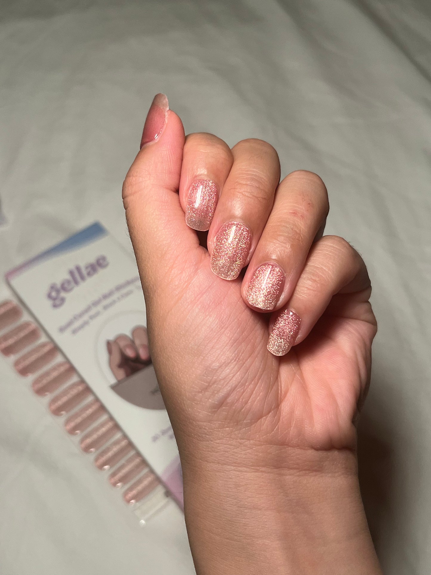 Champagne Cat Eye Shimmer DIY Semicured Gel Nail Sticker Kit (Limited Edition)