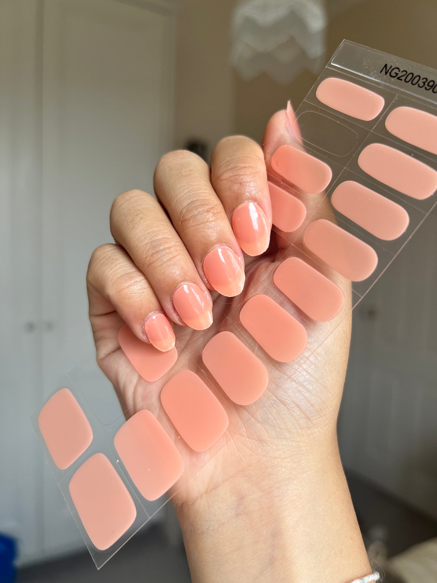 NYT Nude Peach Latte DIY Semicured Gel Nail Sticker Kit