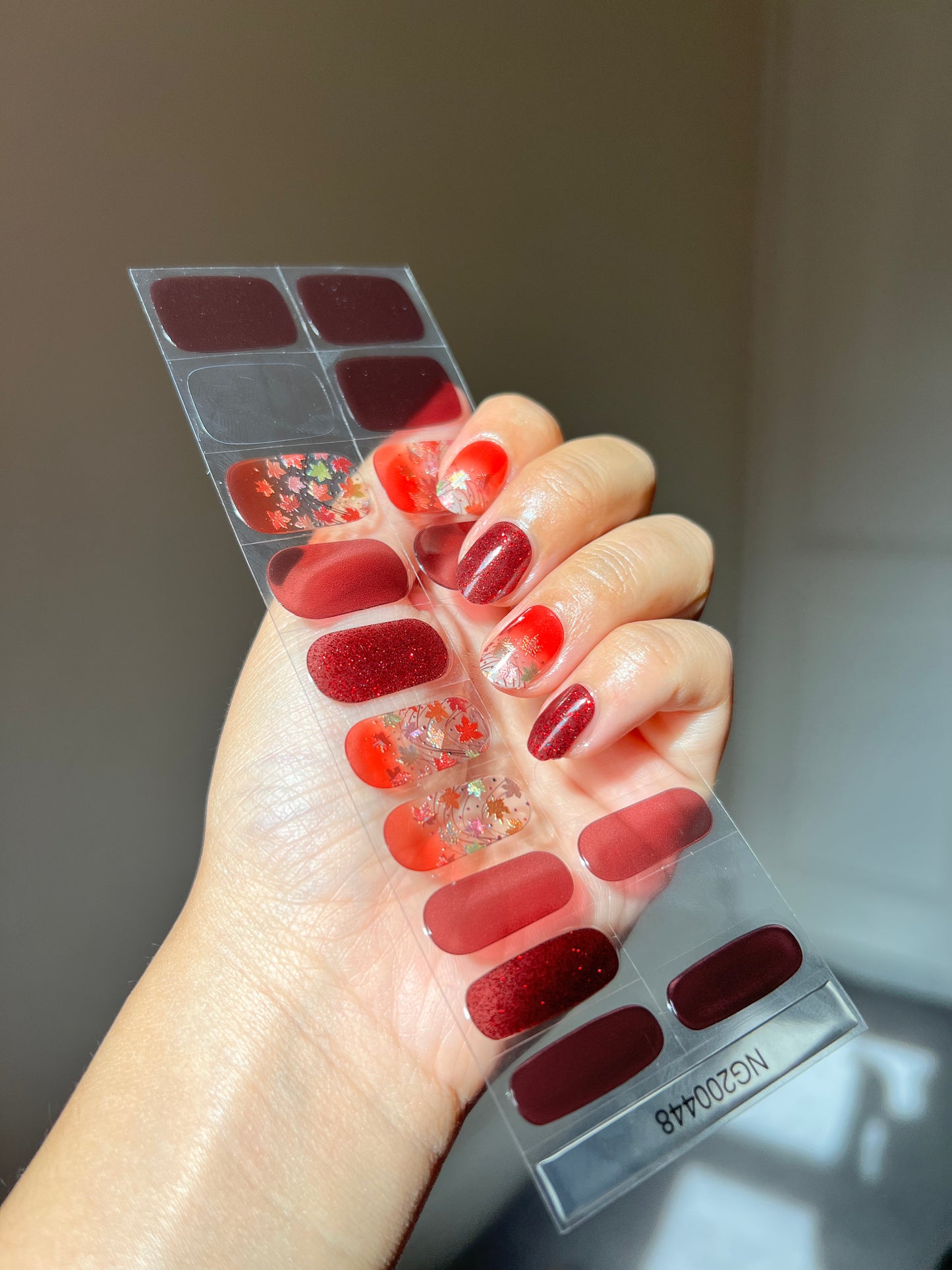 Amber Autumn Fire DIY Semicured Gel Nail Sticker Kit