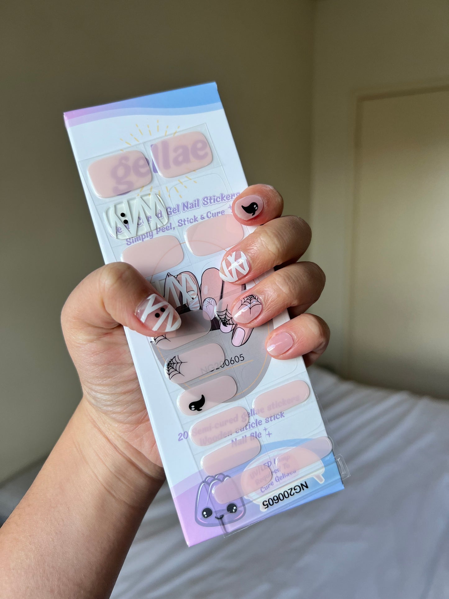 Kit de pegatinas para uñas de gel semicurado color aguamarina para hacer tú mismo