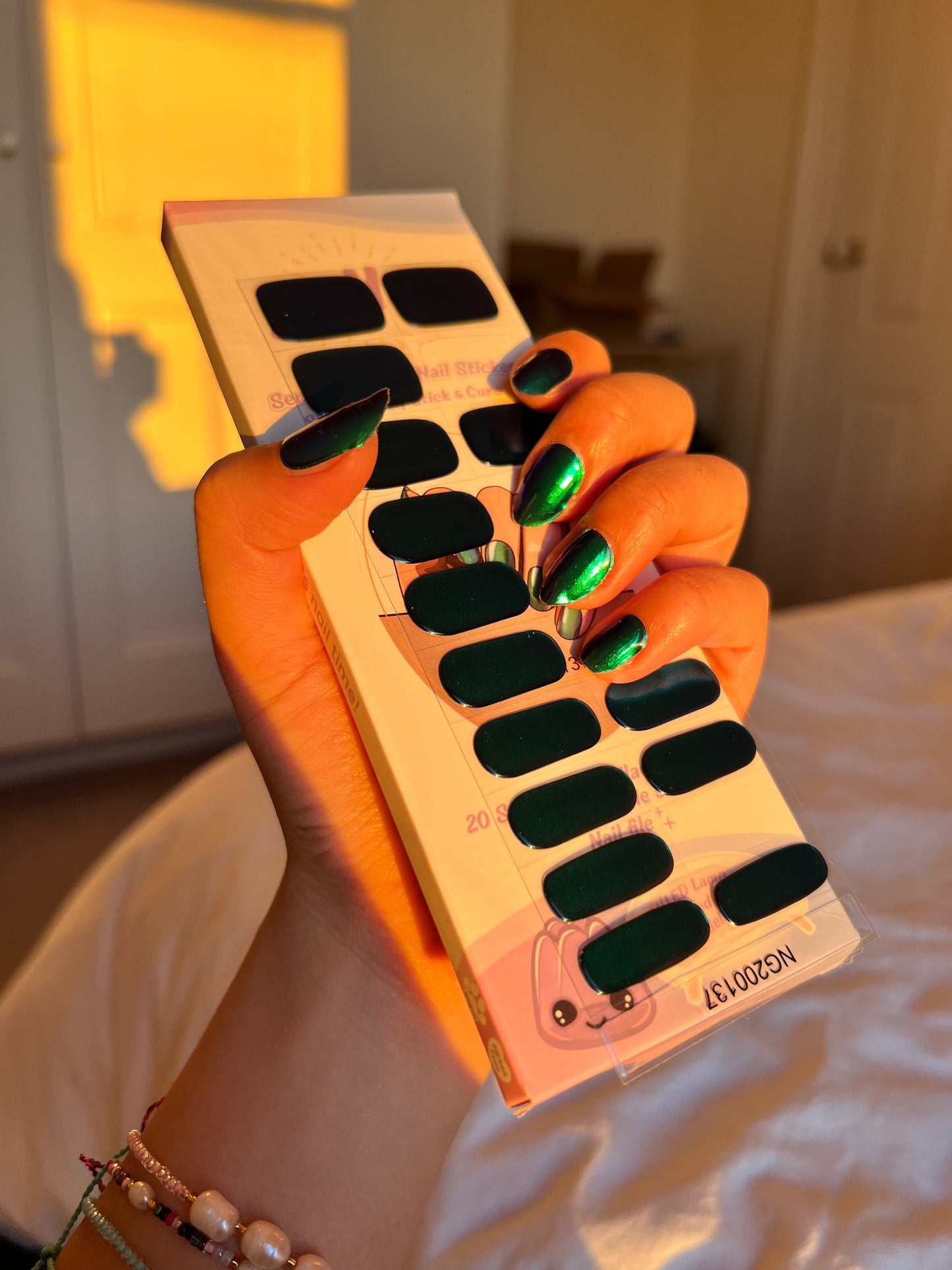 Coastal Blue Green Chameleon DIY Semicured Gel Nail Sticker Kit