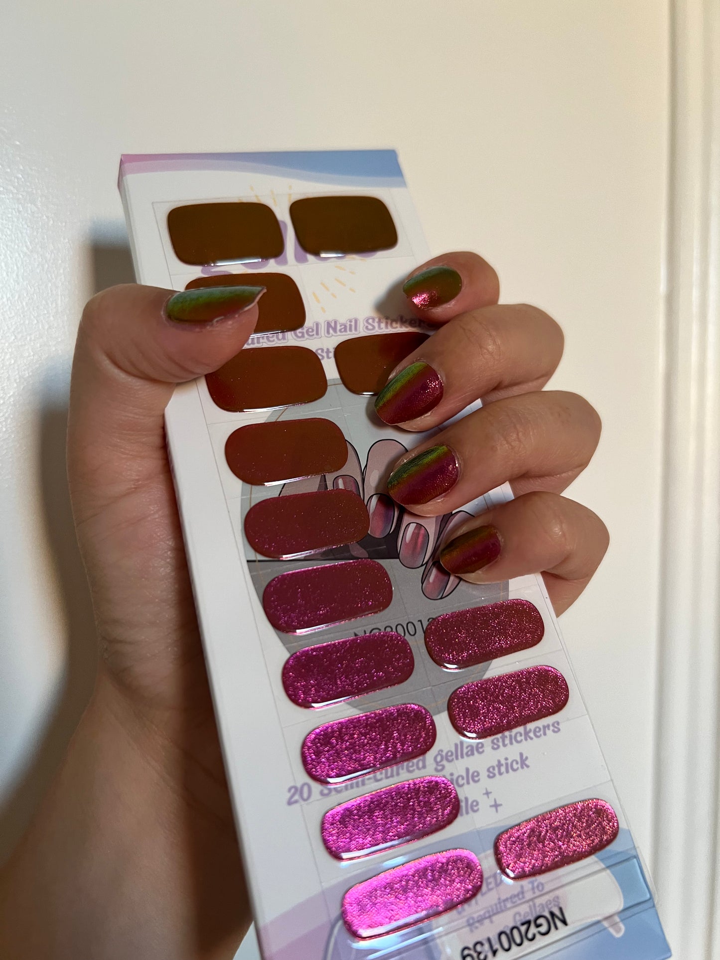 Tropical Sunset Chameleon DIY Semicured Gel Nail Sticker Kit