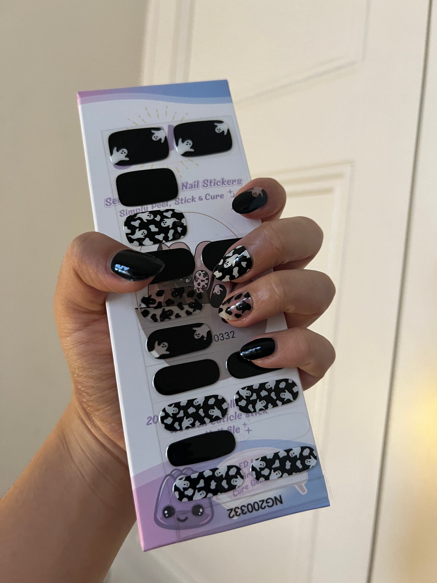 Midnight Peek A Boo DIY Semicured Gel Nail Sticker Kit