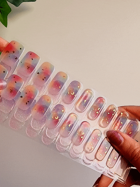 Kenough Rainbow Sparkle DIY Semicured Gel Nail Sticker Kit (LIMITED EDITION)