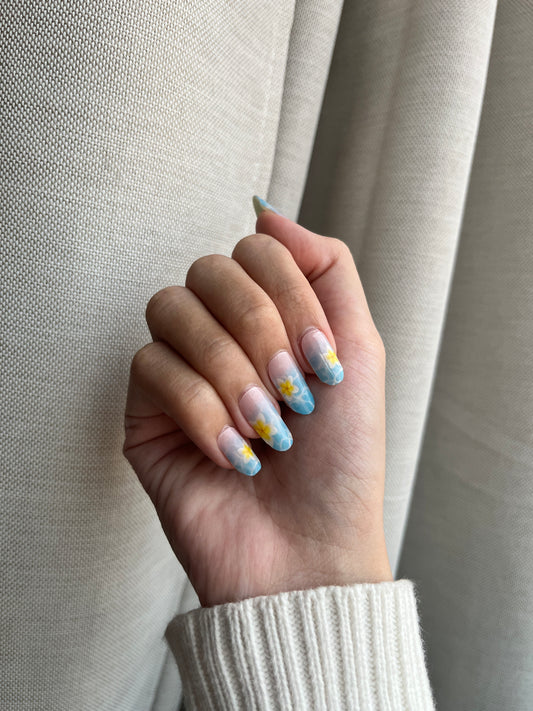 NEW Aloha Blue Waves DIY Semicured Gel Nail Sticker Kit