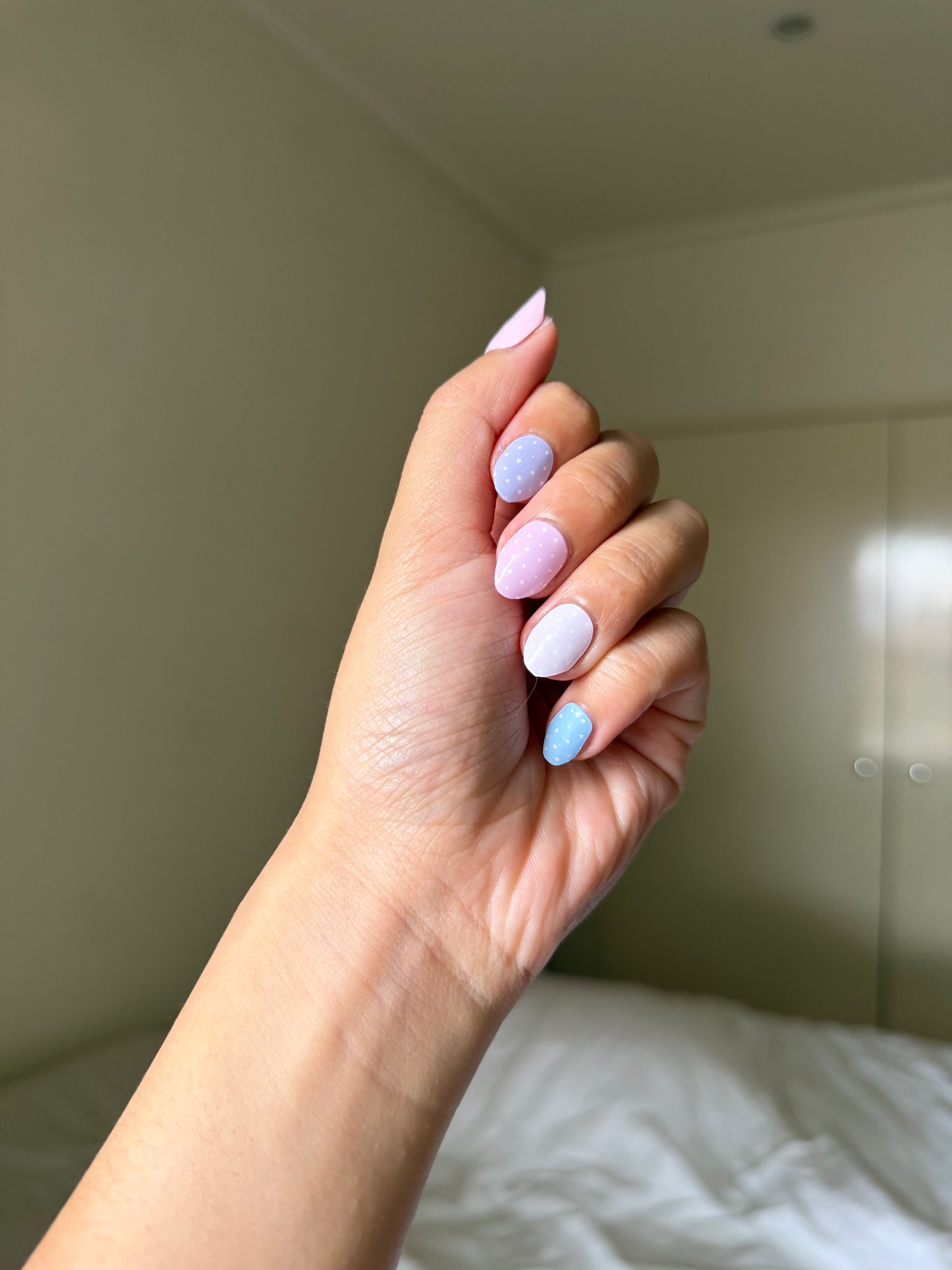 Pastel Egg Freckles DIY Semicured Gel Nail Sticker Kit