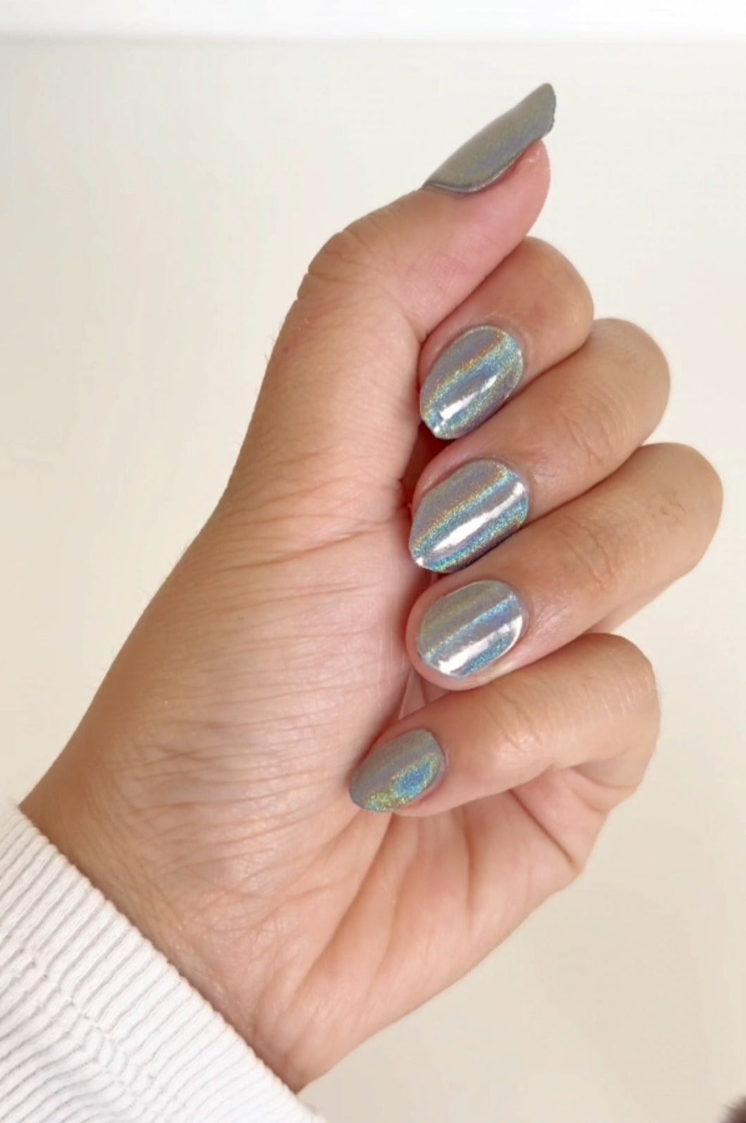 Kit de pegatinas holográficas para uñas de gel semicurado Rainbow Aurora