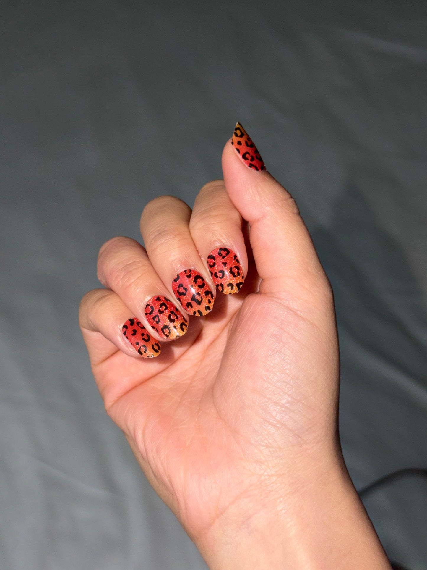 NEW Sunset Jaguar Ombre DIY Semicured Gel Nail Sticker Kit