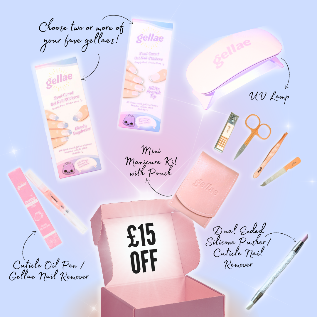 Ultimate Gel Nail Sticker Starter Kit (FREE UV LAMP With 2 Or More Gel Nail Stickers) (UK ONLY)
