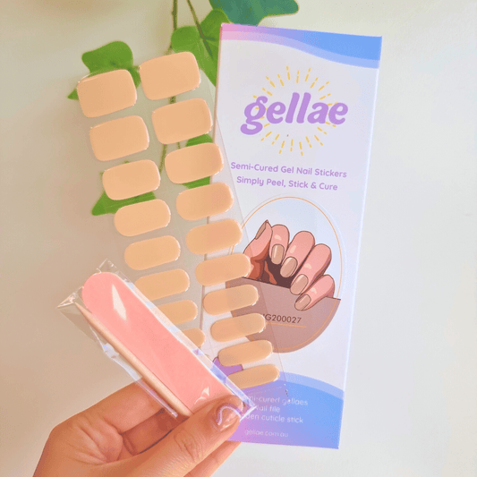 Gellae Nudie Judie DIY Semicured Gel Nail Sticker Wrap Kit