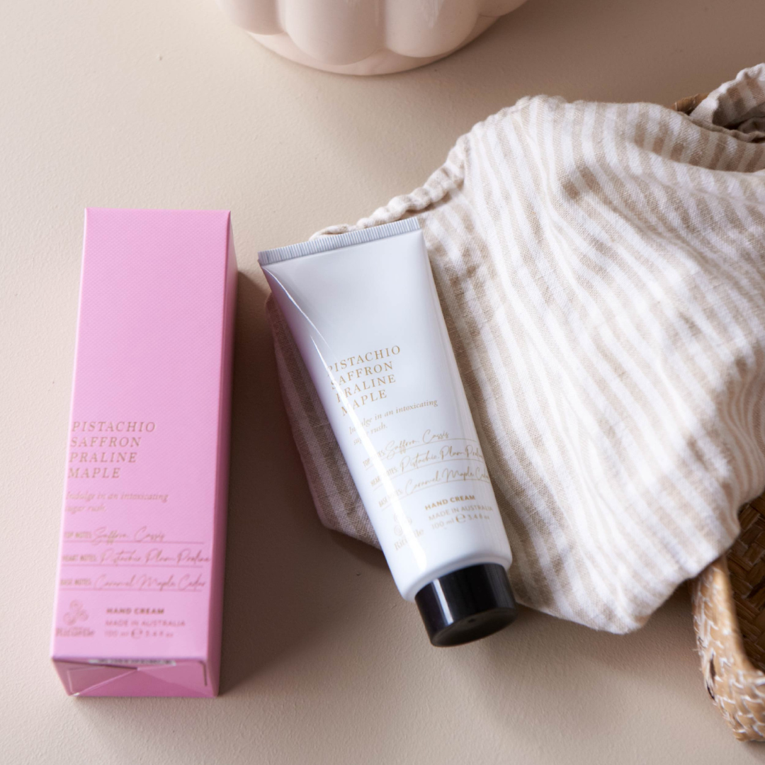 Urban Rituelle Luxury Hand Cream 100ml (Lemongrass, Lemon Myrtle, Grapefruit & Eucalyptus OR Pistachio, Saffron, Praline, Maple)