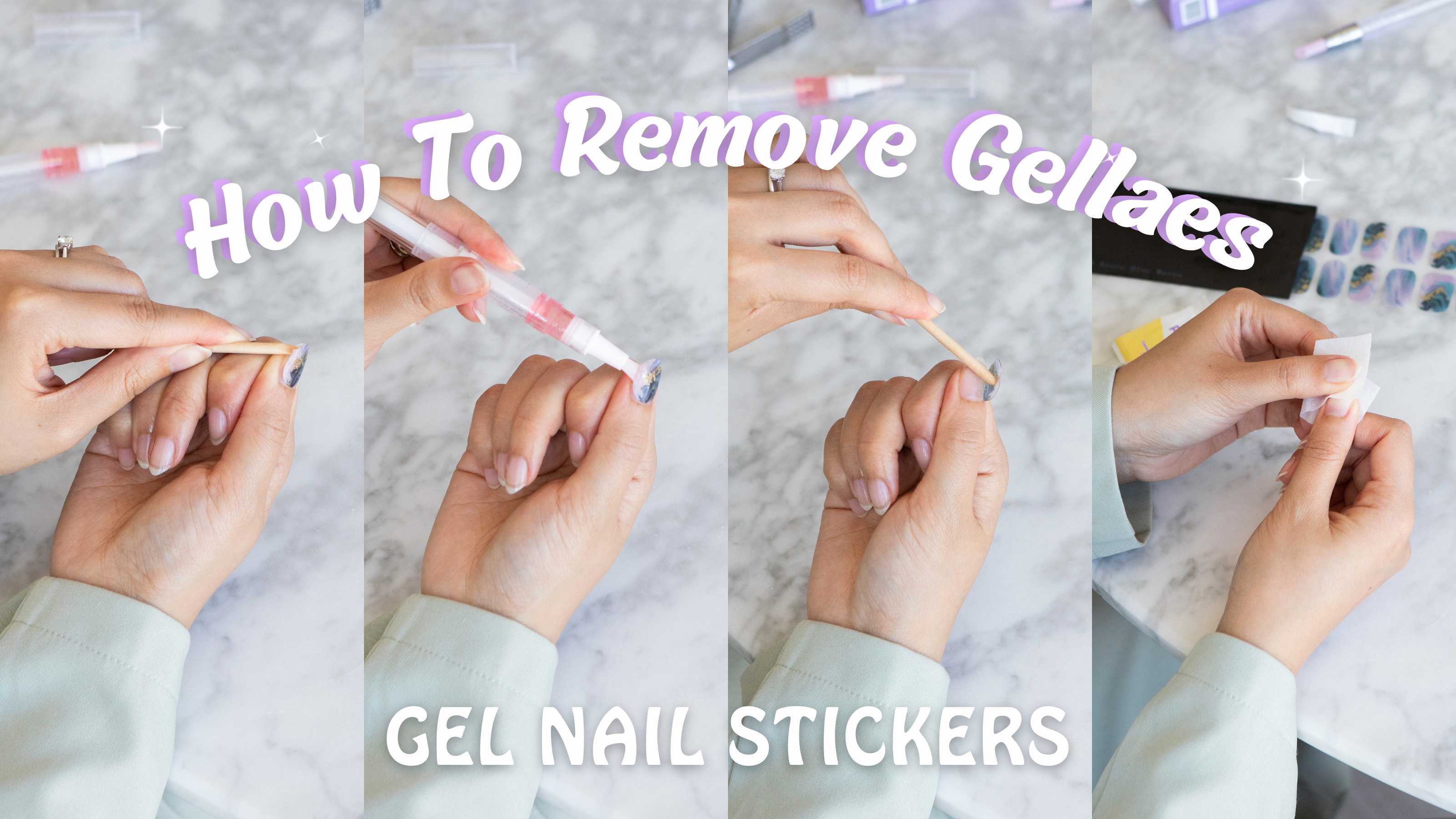 Gel Nail Sticker Starter Kit (FREE UV Lamp With 3 Or More Gel Nail Sti ...