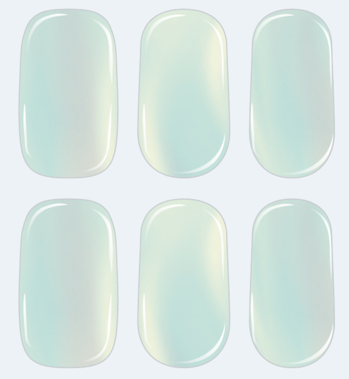 Aqua Pink (Pearlescent) DIY Semicured Gel Nail Sticker Kit