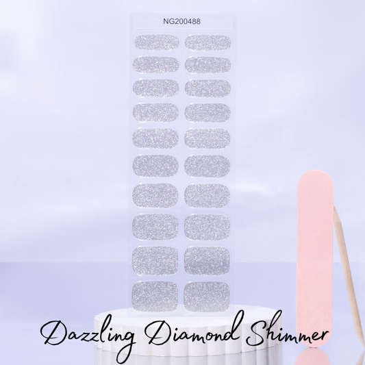 Dazzling Diamond Shimmer DIY Semicured Gel Nail Sticker Kit