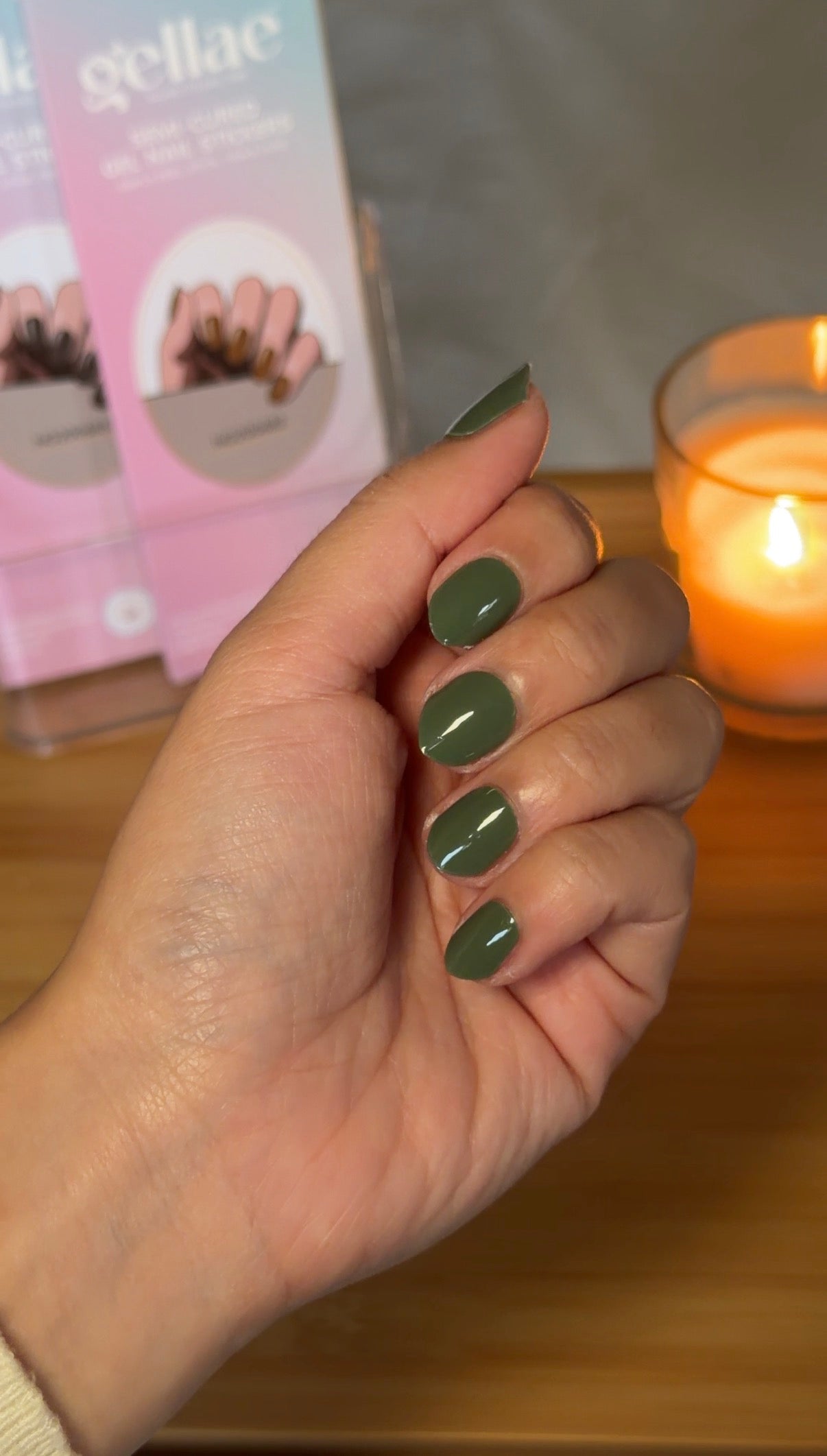 NEW Evergreen Moss DIY Semicured Gel Nail Sticker Kit