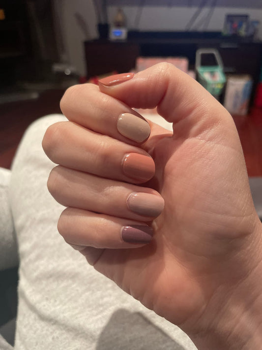 Nude And Wine DIY Semicured Gel Nail Sticker Kit
