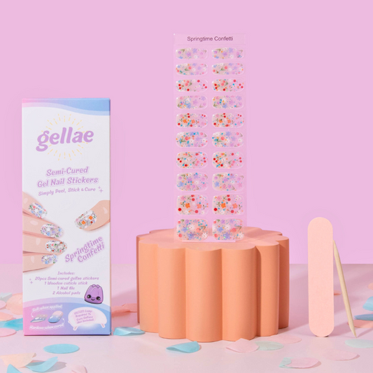Gellae Springtime Confetti DIY Semicured Gel Nail Sticker Kit (LIMITED EDITION)