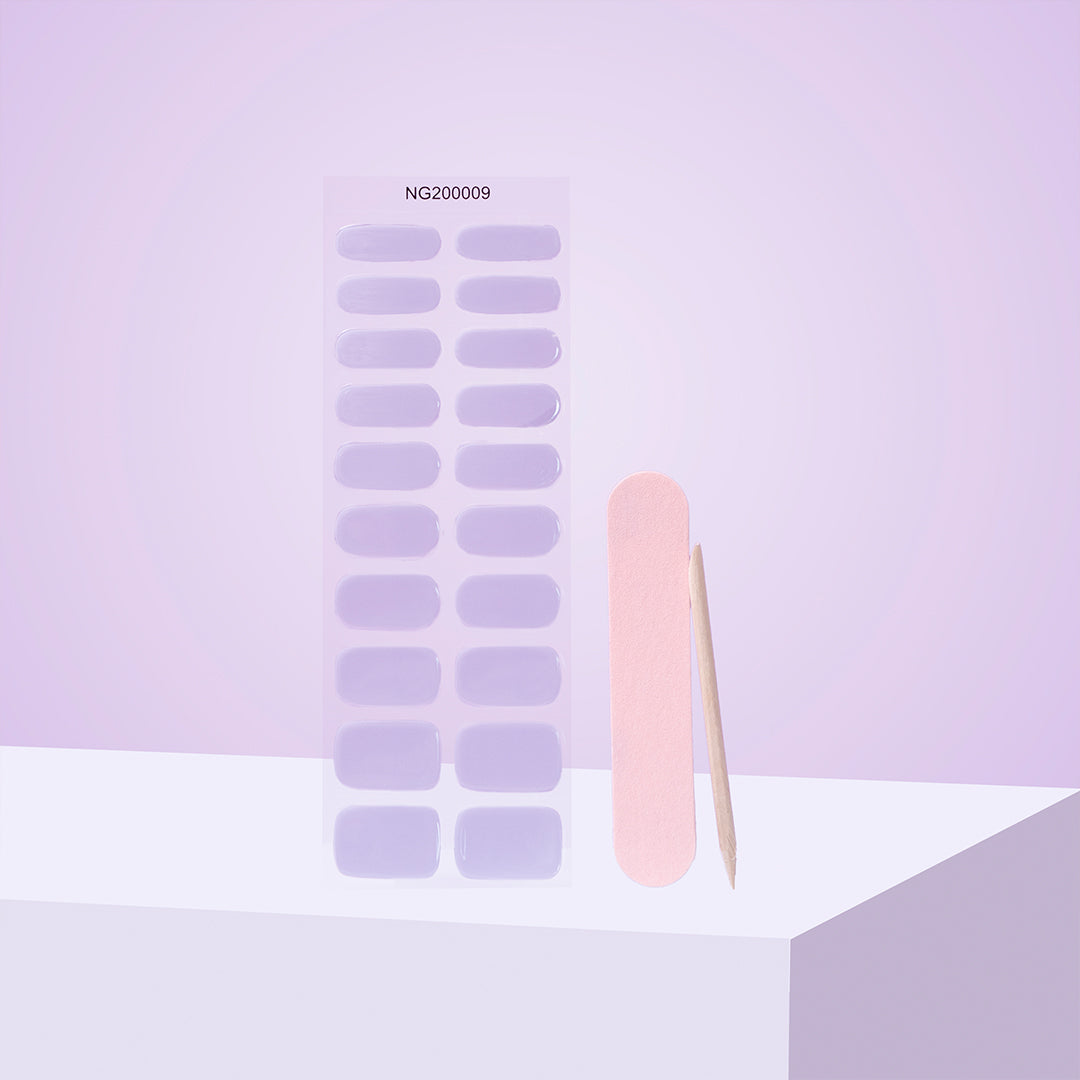 Wisteria Purple DIY Semicured Gel Nail Sticker Kit