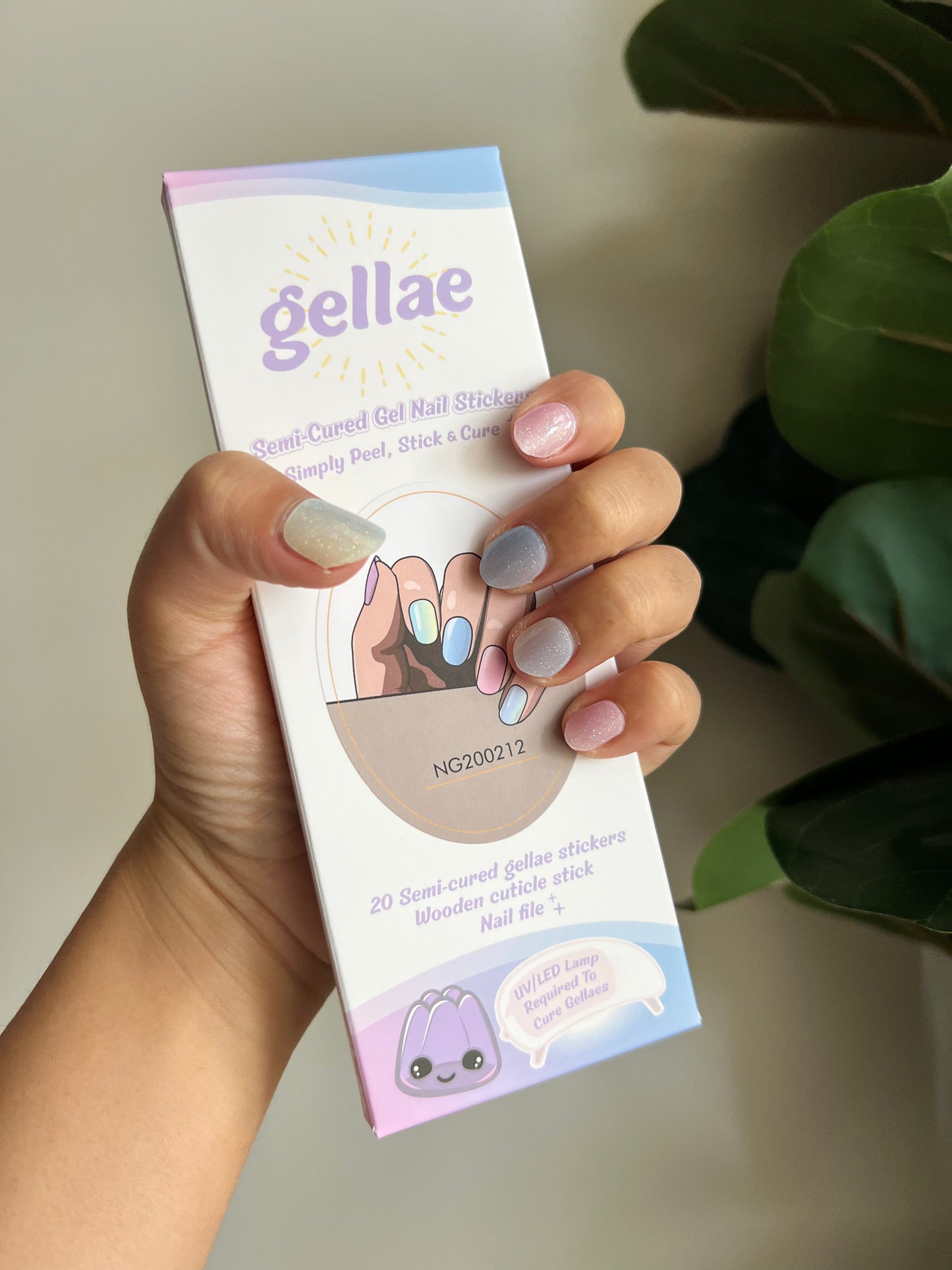 Kit de pegatinas para uñas de gel semicurado color aguamarina para hacer tú mismo