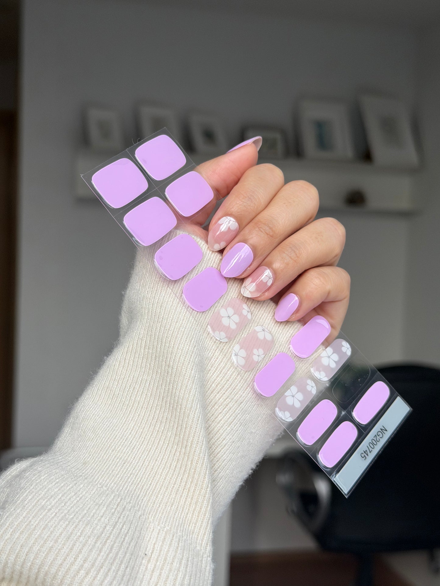 NEW Lush Lavender DIY Semicured Gel Nail Sticker Kit