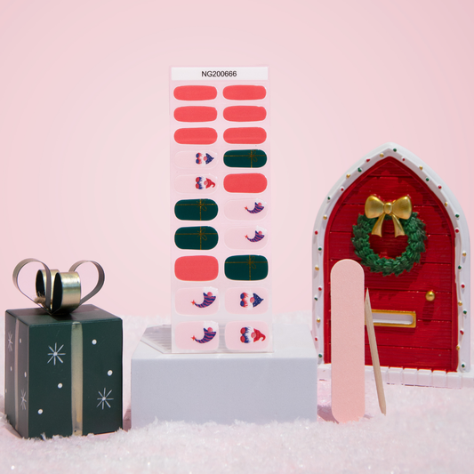 NEW Gnome for Christmas DIY Semicured Gel Nail Sticker Kit (Christmas Limited Edition)