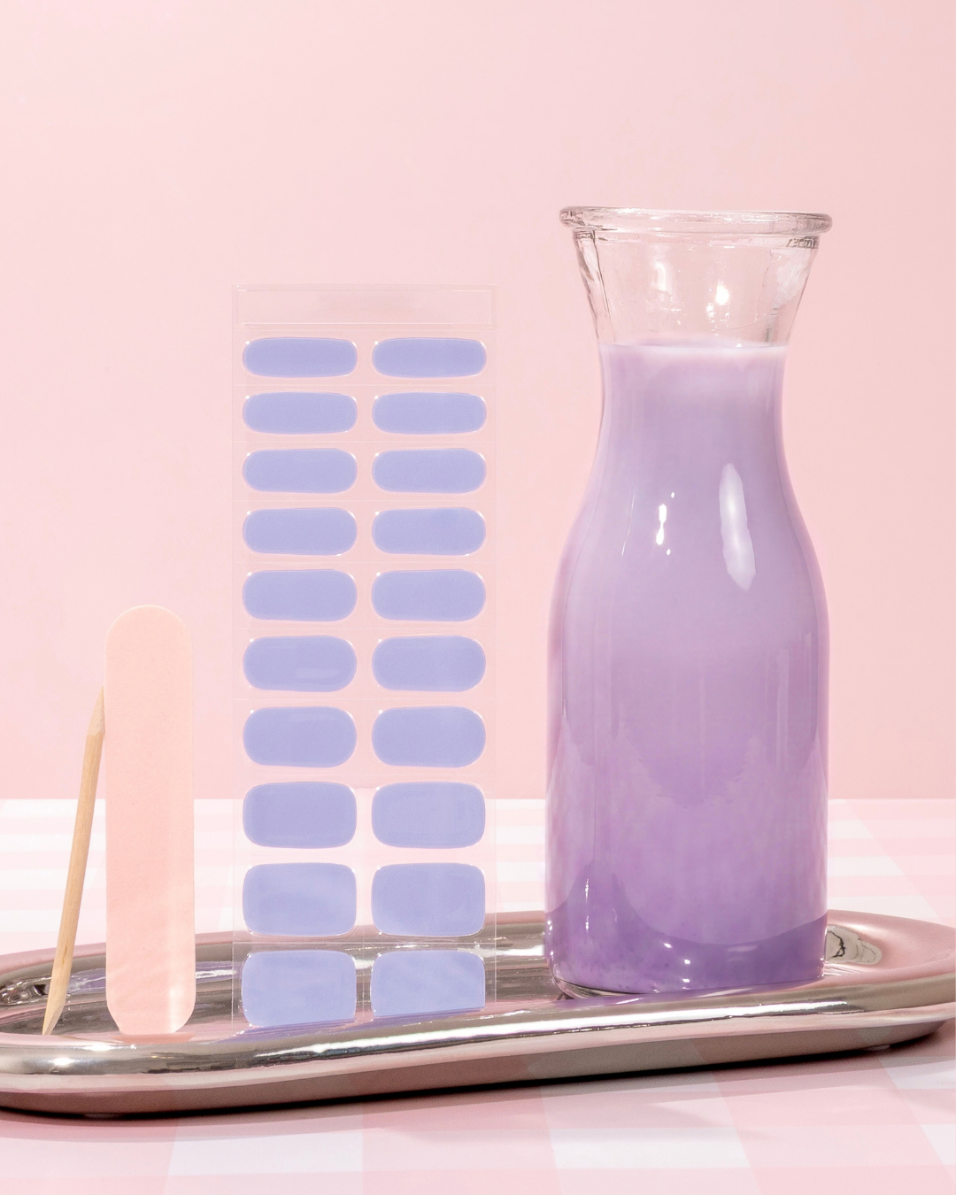 NEW Blueberry Milk DIY Semicured Gel Nail Sticker Kit