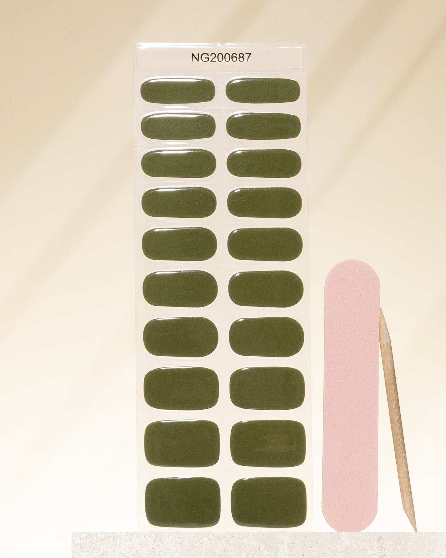 NEW Evergreen Moss DIY Semicured Gel Nail Sticker Kit