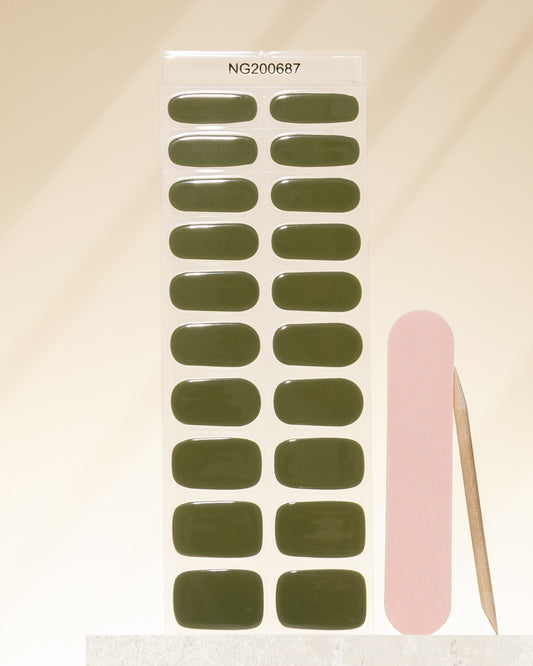 NEW Evergreen Moss DIY Semicured Gel Nail Sticker Kit
