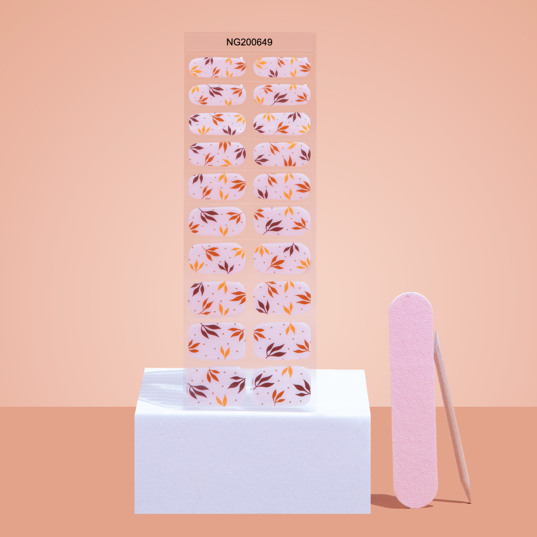 NEW Falling Petal Whisper DIY Semicured Gel Nail Sticker Kit