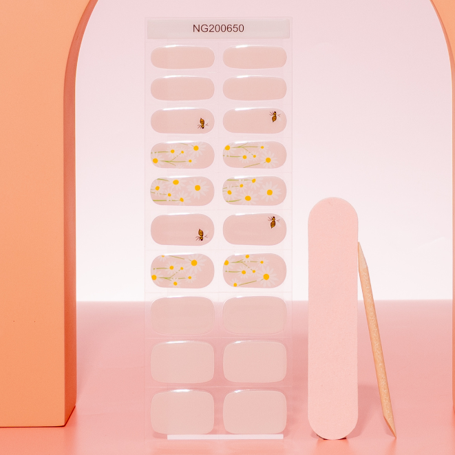 NEW Honeybee Meadow DIY Semicured Gel Nail Sticker Kit