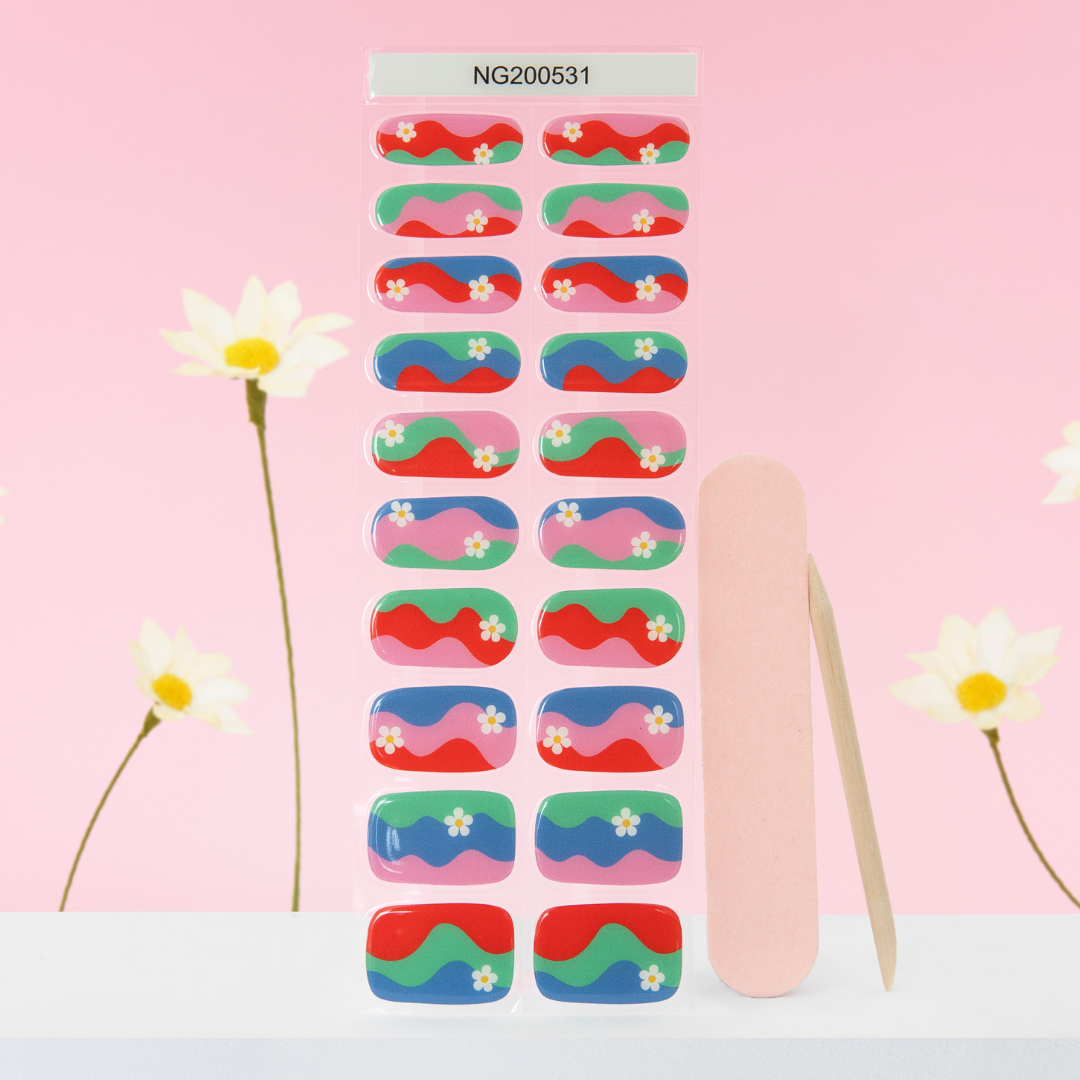 Kit de pegatinas para uñas de gel semicurado color aguamarina para hacer tú mismo