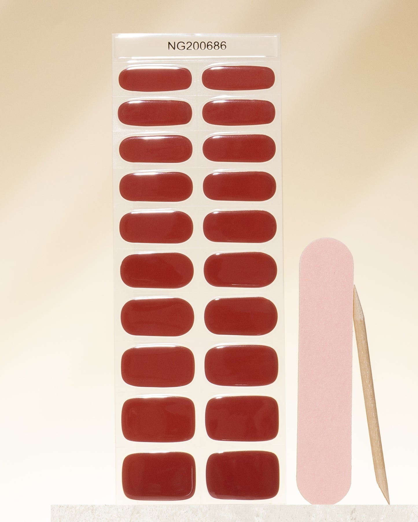 NEW Rosewood Clay DIY Semicured Gel Nail Sticker Kit