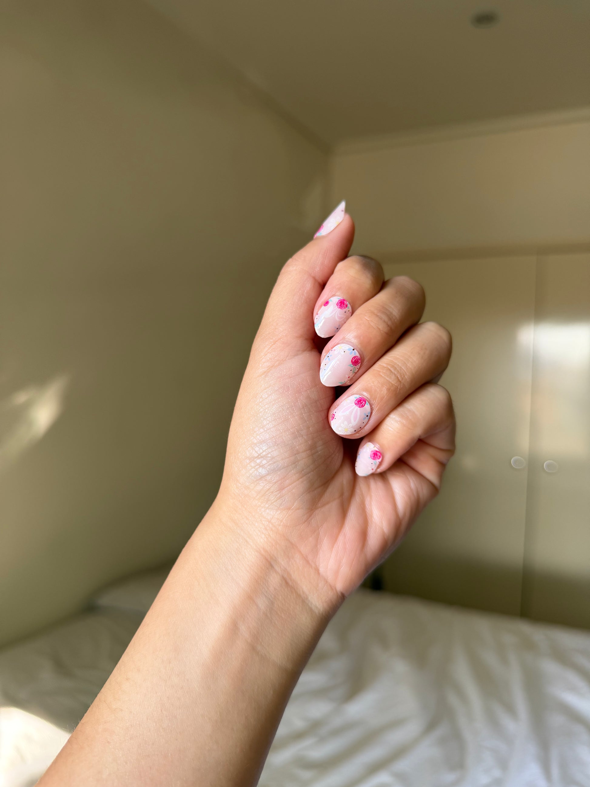 Rosy Bloom Bunny DIY Semicured Gel Nail Sticker Kit