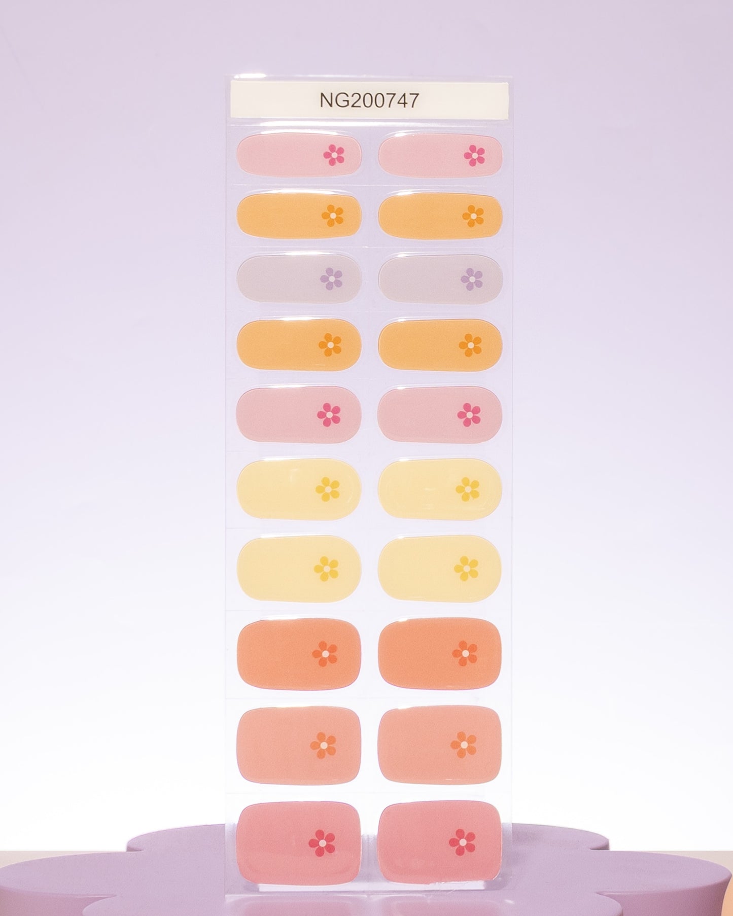 NEW Sherbet Daisy Pop DIY Semicured Gel Nail Sticker Kit