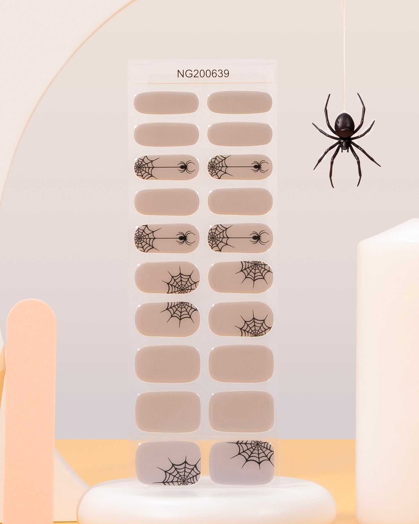 NEW Spider After Dark DIY Semicured Gel Nail Sticker Kit