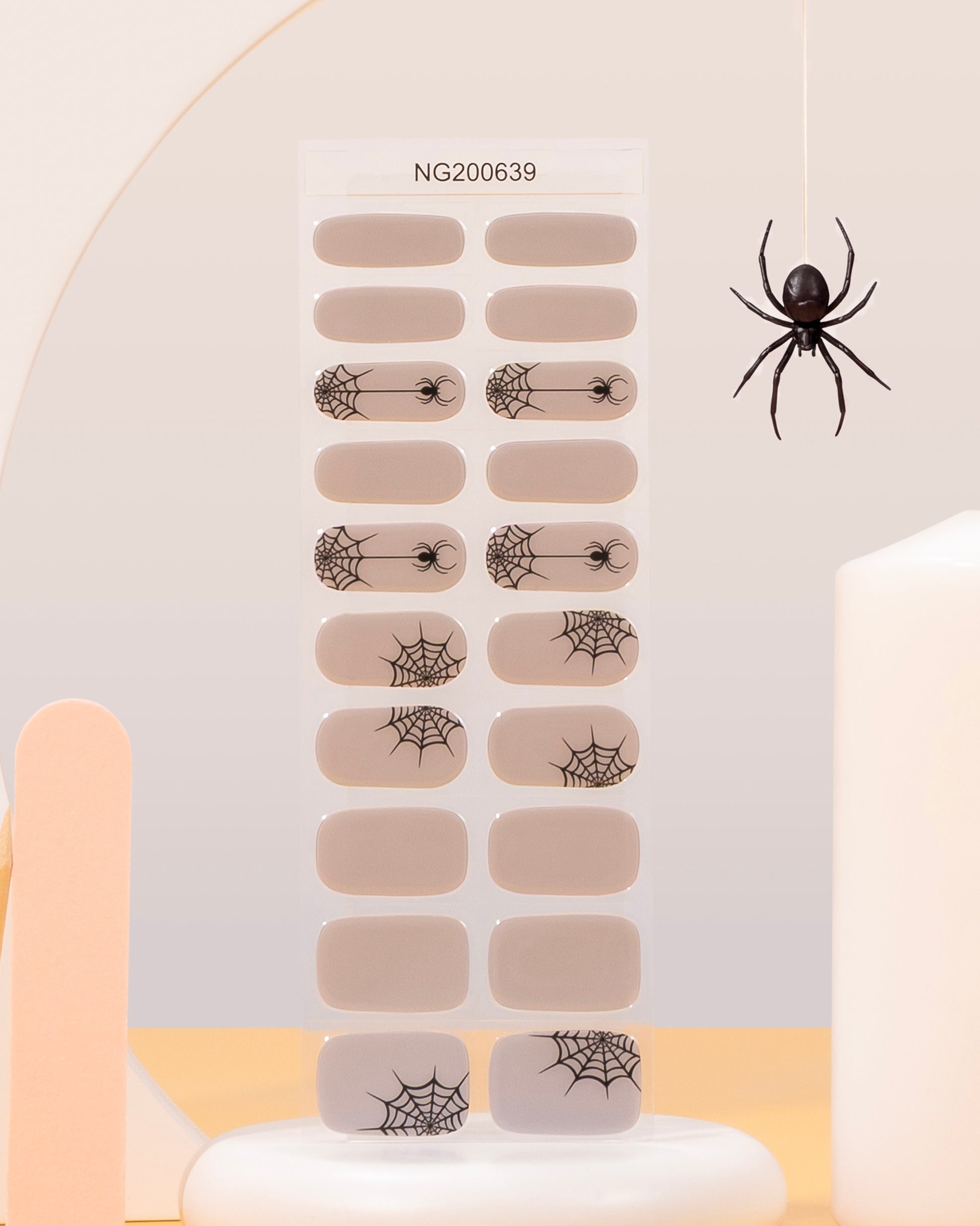 NEW Spider After Dark DIY Semicured Gel Nail Sticker Kit