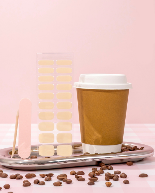 NEW Vanilla Bean Latte DIY Semicured Gel Nail Sticker Kit