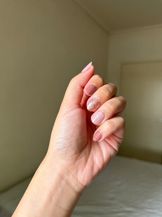 NEW Warm Copper Glow DIY Semicured Gel Nail Sticker Kit
