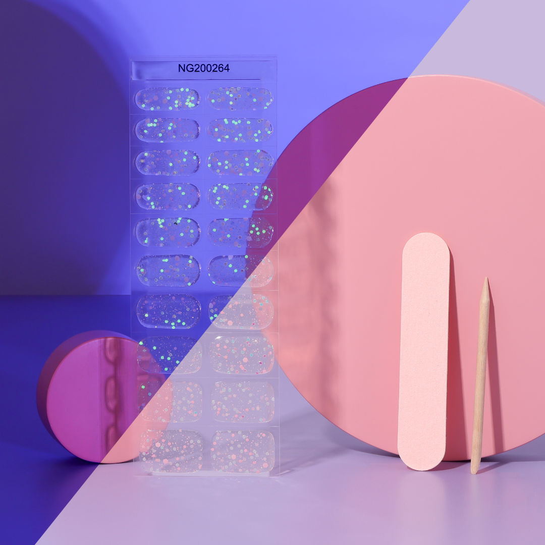 Opal Mist Glow Tip DIY Semicured Gel Nail Sticker Kit