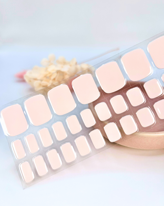 (PEDI/TOES) Pink Whisper DIY Semicured Gel Nail Sticker Kit