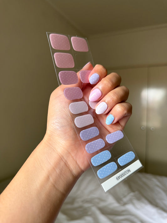 Pastel Egg Freckles DIY Semicured Gel Nail Sticker Kit